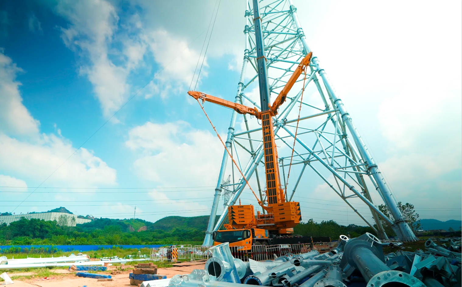 esball官网电子游戏www.esball.com“百变金刚”XCA600L8助力湖北送变电工程项目